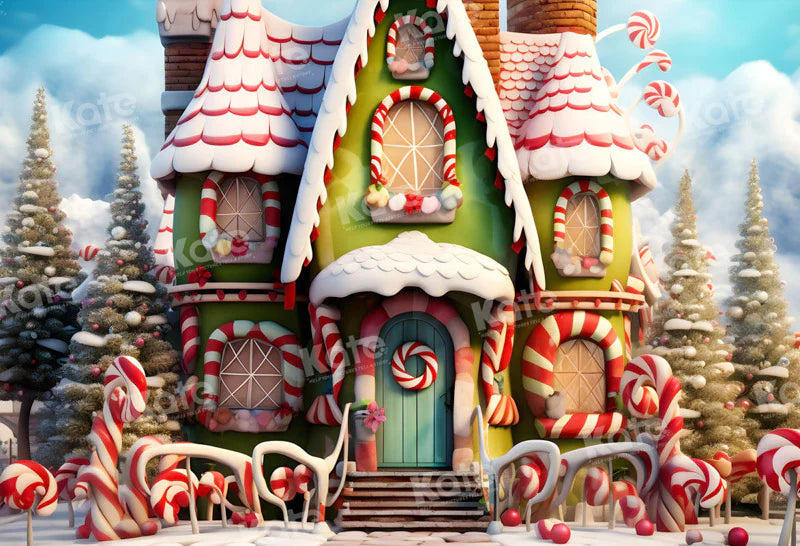 Kate Weihnachten Amazing House Hintergrund für die Fotografie - Kate Backdrop.de
