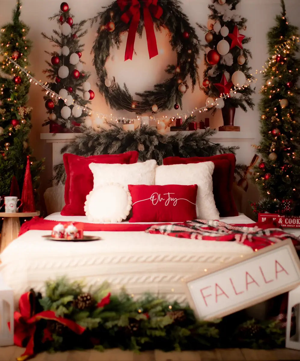 Kate Warm Weihnachtskopfteil Baum Fleece Hintergrund - Kate Backdrop.de