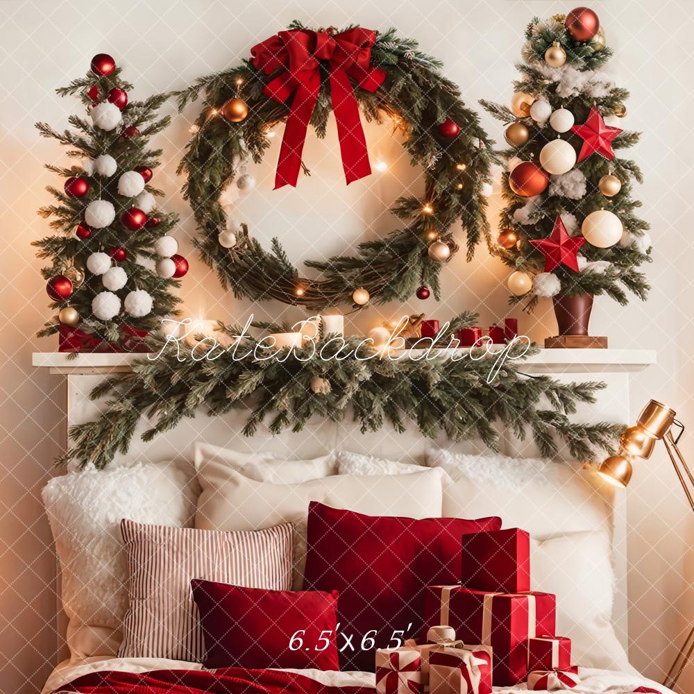 Kate Warme Weihnachten Kopfteil Baum Hintergrund für Fotografie - Kate Backdrop.de
