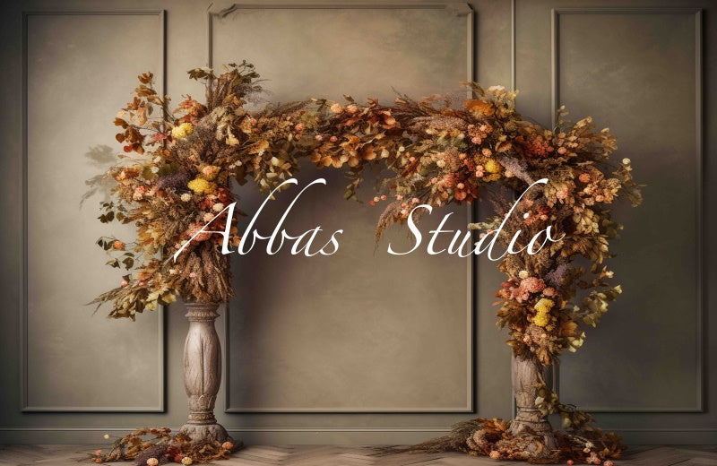 Kate Herbst Schöner Herbstbogen Taupe Wandhintergrund von Abbas Studio