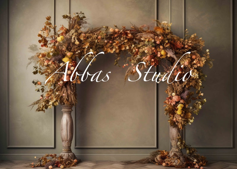 Kate Herbst Schöner Herbstbogen Taupe Wandhintergrund von Abbas Studio