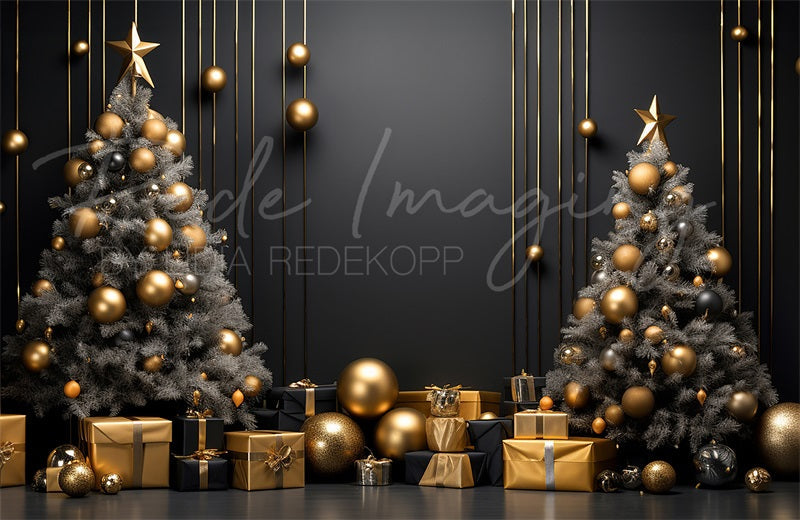 Kate Dunkel Weihnachtsbaum und Wand Fleece Hintergrund Entworfen von Lidia Redekopp