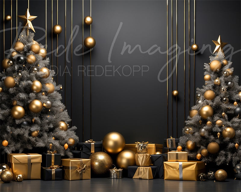 Kate Dunkel Weihnachtsbaum und Wand Fleece Hintergrund Entworfen von Lidia Redekopp