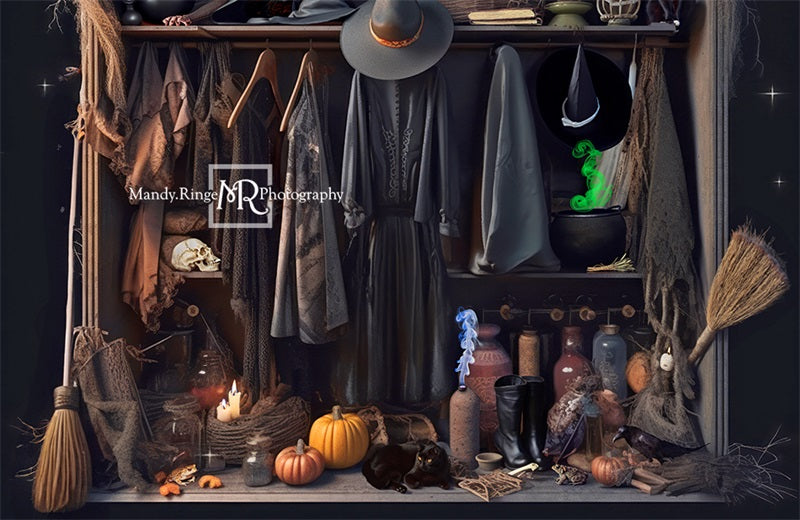 Kate Halloween-Hexenschrank-Hintergrund von Mandy Ringe Fotograf