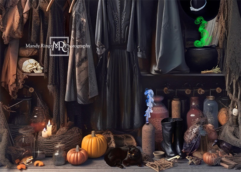 Kate Halloween-Hexenschrank-Hintergrund von Mandy Ringe Fotograf