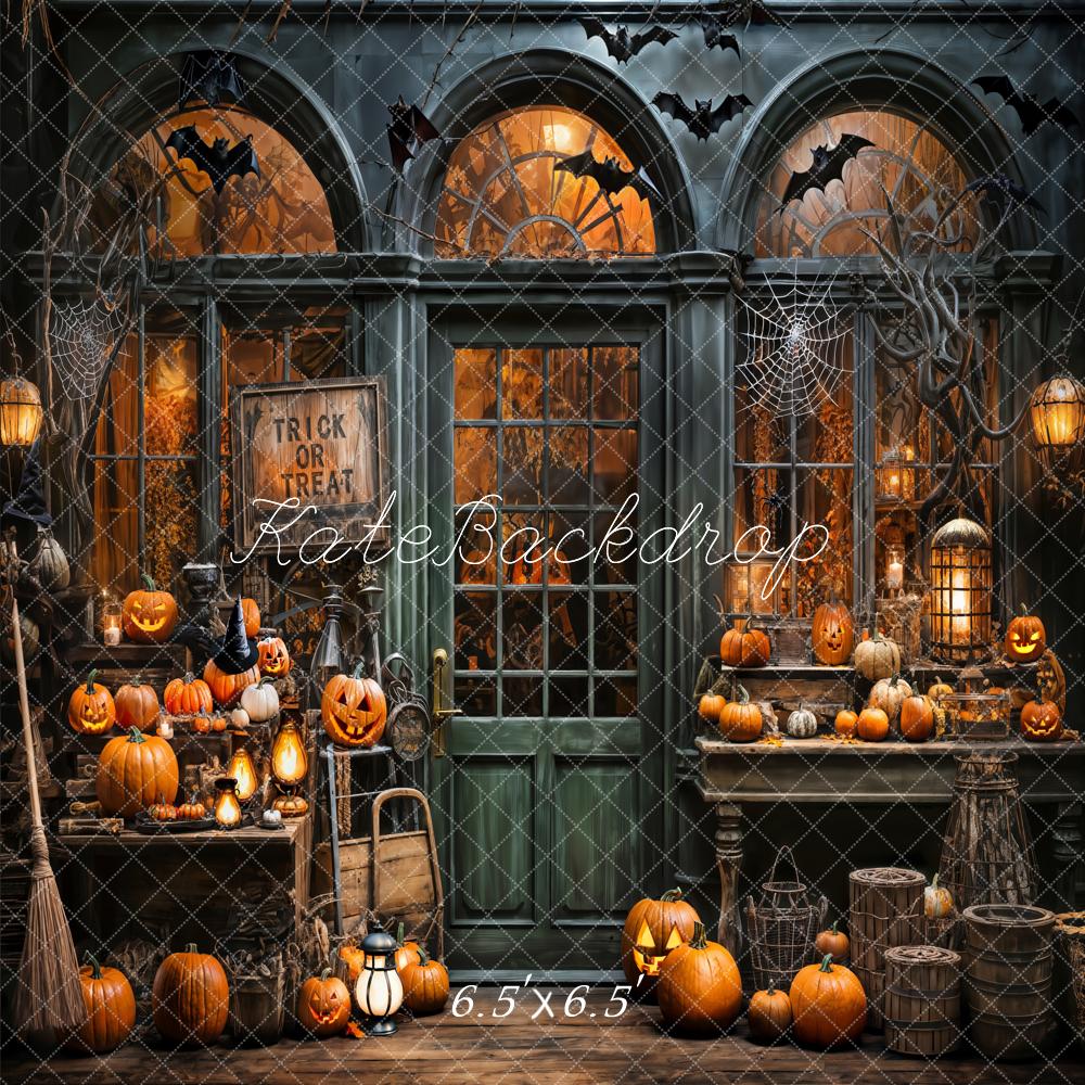 Kate Halloween Spooky Pumpkin Store Trick or Treat Hintergrund von Emetselch