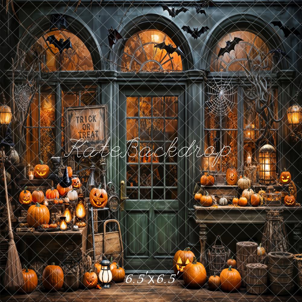 Kate Halloween Spooky Pumpkin Store Trick or Treat Hintergrund von Emetselch - Kate Backdrop.de