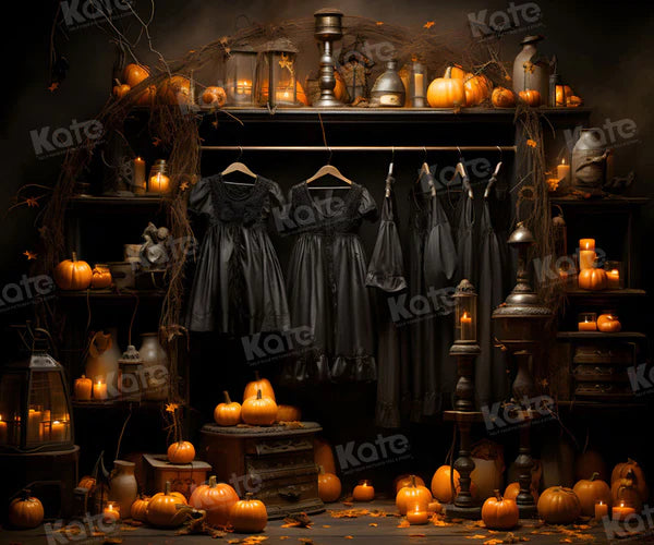 Kate Hexenkleid Kleiderschrank Halloween Hintergrund für Fotografie - Kate Backdrop.de
