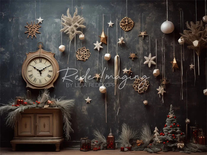 Kate Weihnachten Uhr Hintergrund Von Lidia Redekopp - Kate Backdrop.de