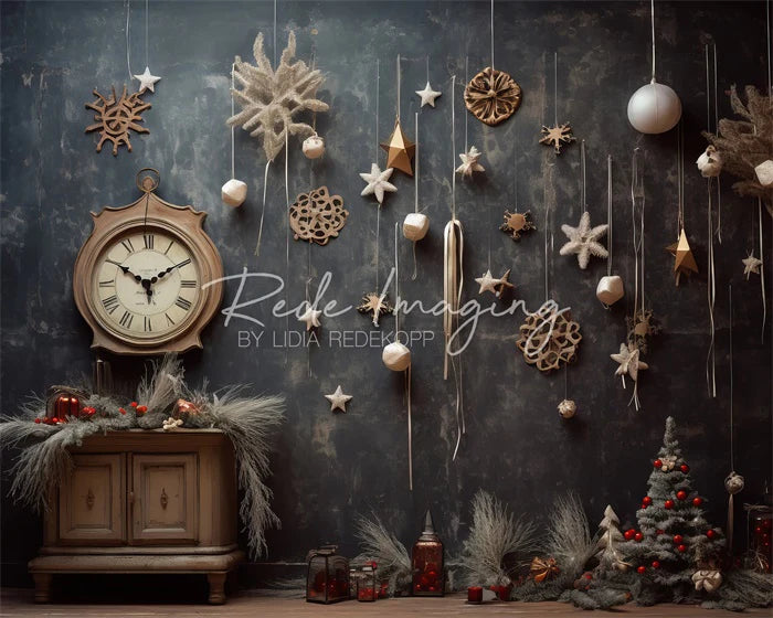 Kate Weihnachten Uhr Hintergrund Von Lidia Redekopp - Kate Backdrop.de