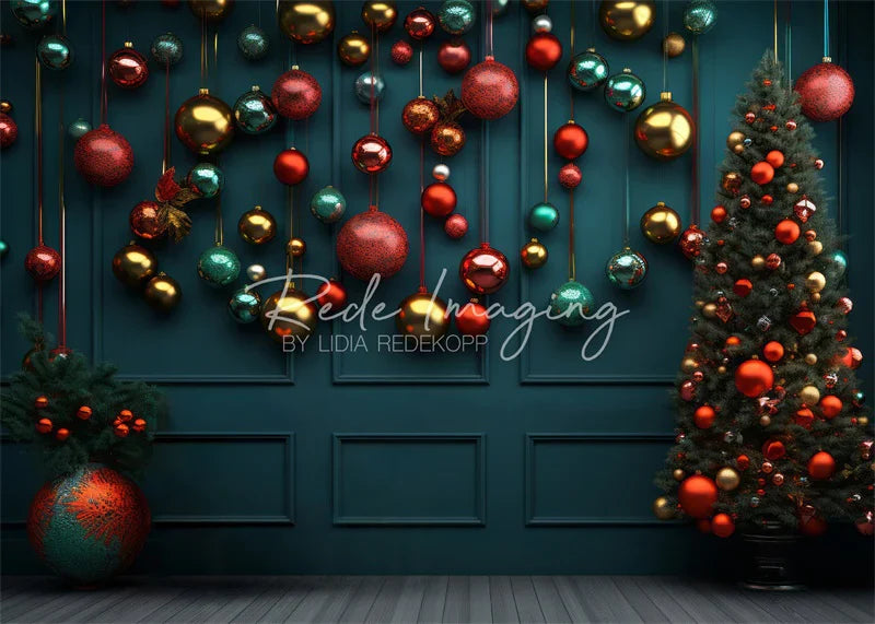 Super Sale-A Kate Bunte Weihnachtskugel Dekoration Hintergrund Von Lidia Redekopp