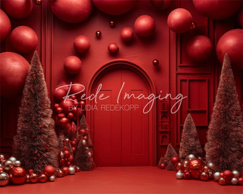 Kate Rote Tür Weihnachten Hintergrund Von Lidia Redekopp