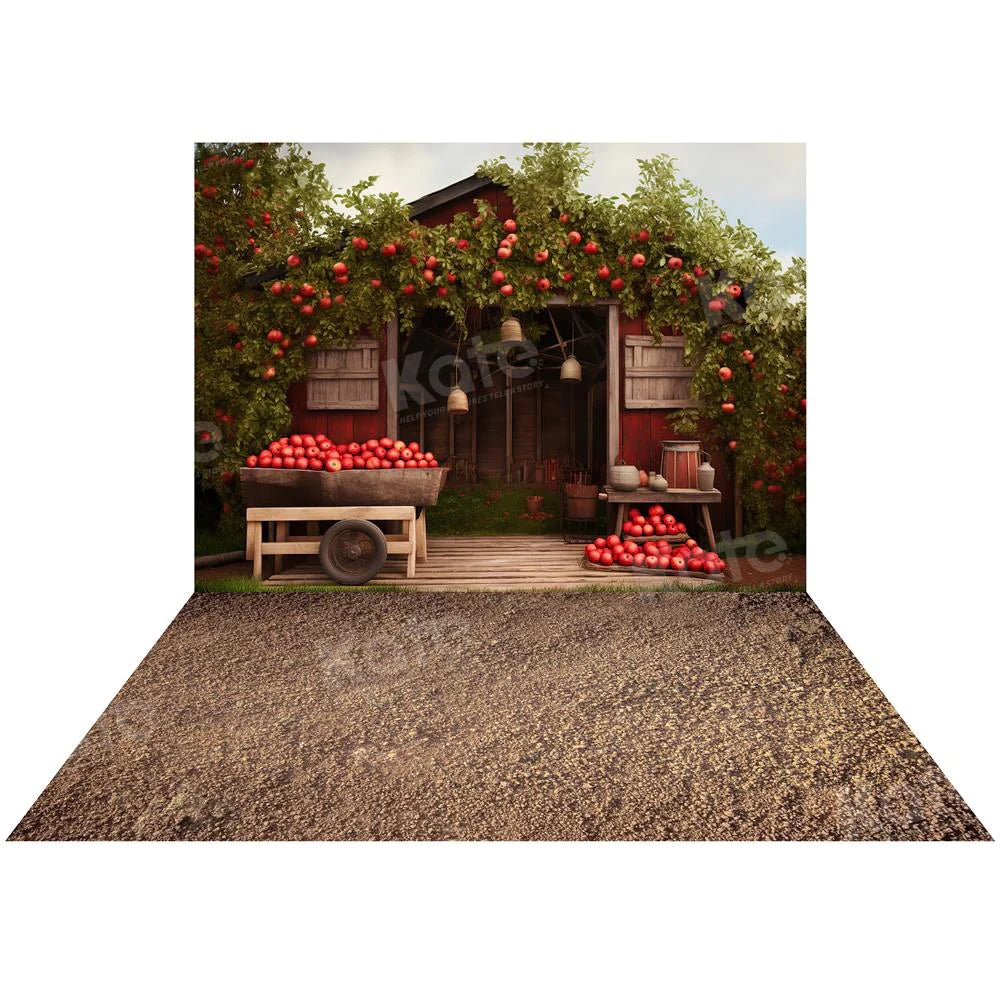 Kate Herbst/Herbst Apfel Bauernhof Hintergrund + Boden Boden Hintergrund für Fotografie
