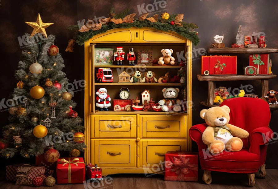 Kate Weihnachten Puppe Zimmer Baum Hintergrund von Emetselch - Kate Backdrop.de