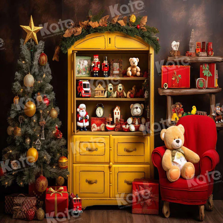 Kate Weihnachten Puppe Zimmer Baum Hintergrund von Emetselch - Kate Backdrop.de