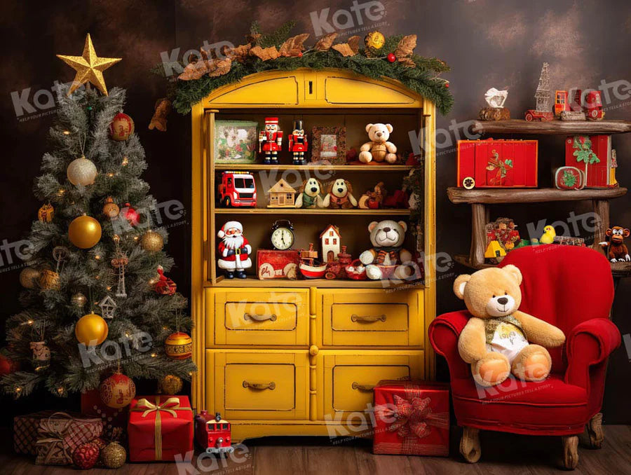 Kate Weihnachten Puppe Zimmer Baum Hintergrund von Emetselch - Kate Backdrop.de