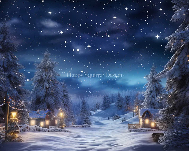 Kate Winter Starry Schneefall Hintergrund von Candice Compton