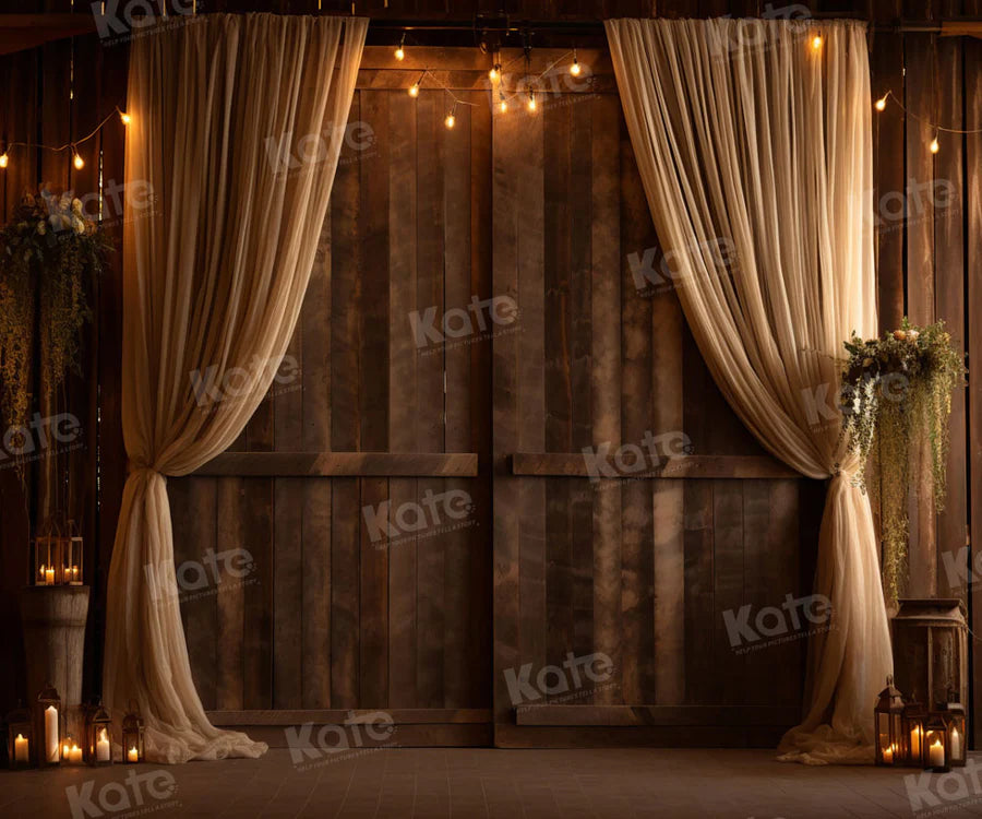 Kate Retro Braun Holz Hochzeit Hintergrund für Fotografie