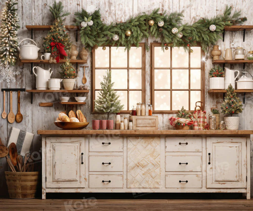 Kate Weihnachten Küche Hintergrund von Emetselch