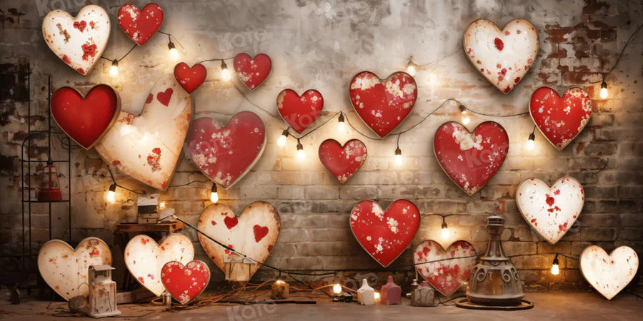 Kate Valentinstag Industrial Sense Retro Lampe Wand Liebe Hintergrund von Emetselch - Kate Backdrop.de
