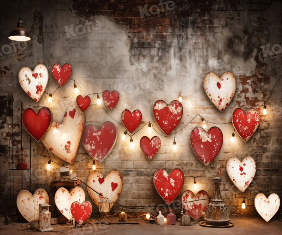 Kate Valentinstag Industrial Sense Retro Lampe Wand Liebe Hintergrund von Emetselch - Kate Backdrop.de