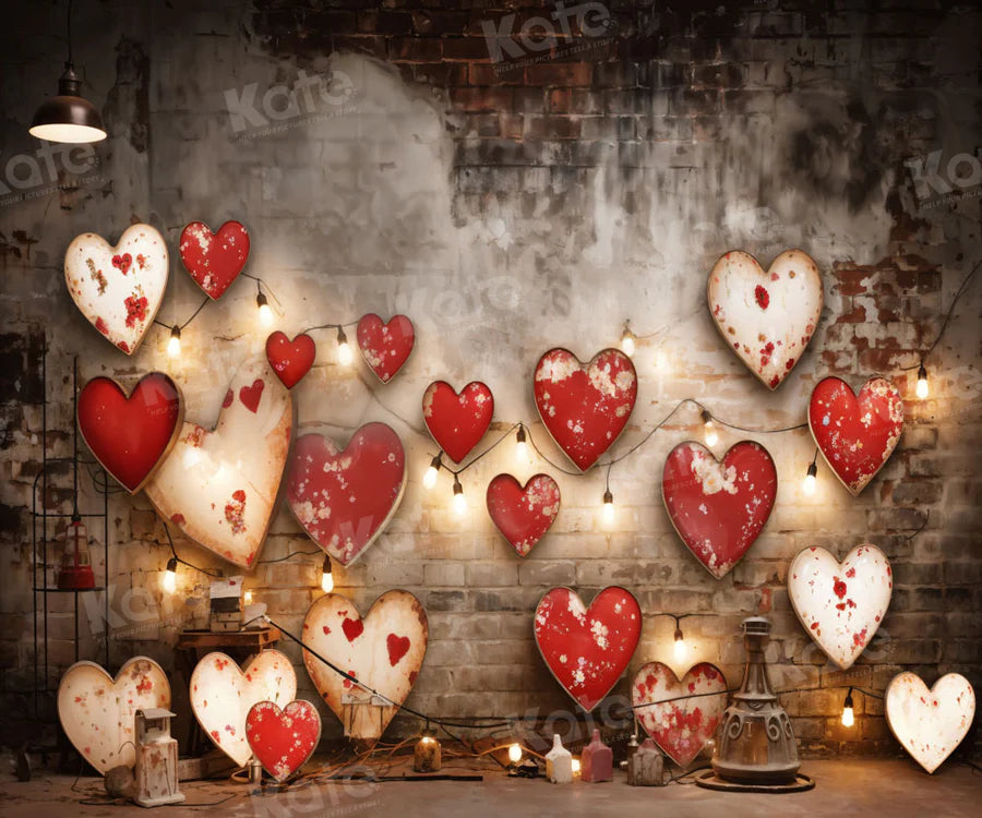 Kate Valentinstag Industrial Sense Retro Lampe Wand Liebe Hintergrund von Emetselch