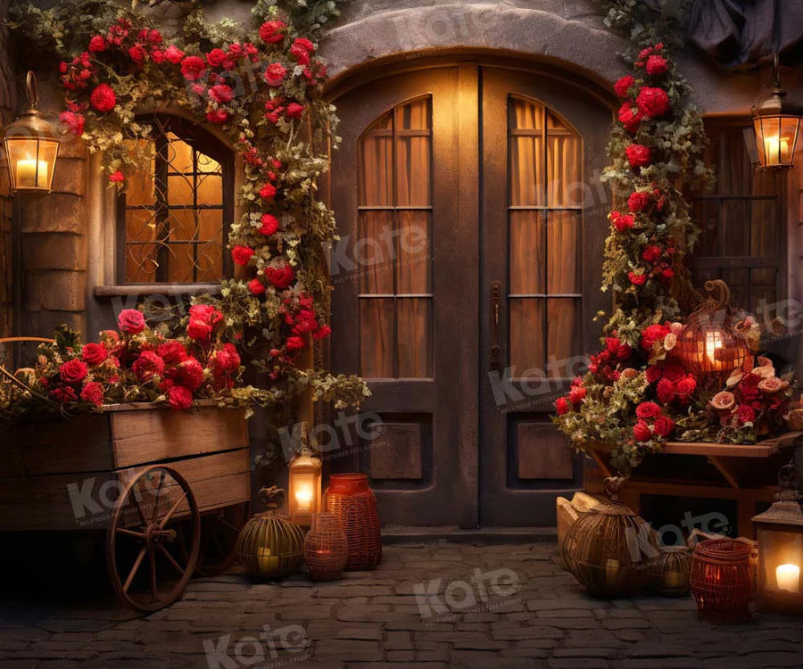 Kate Valentinstag Rose Store Nacht Hintergrund von Emetselch