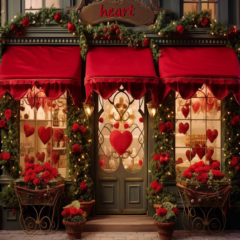 Kate Valentinstag Love Heart Store-Hintergrund Entworfen von Emetselch - Kate Backdrop.de