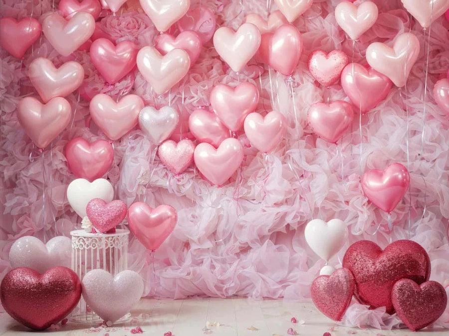 Kate Valentinstag Rosa Liebe Herz Ballon Romantische Raum Hintergrund von Emetselch - Kate Backdrop.de
