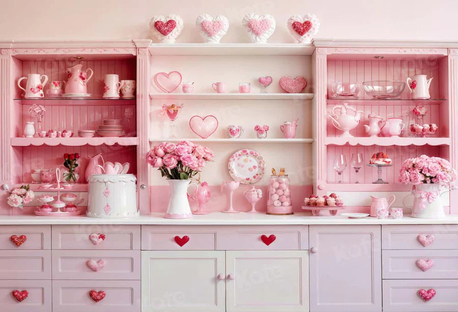 Kate Valentinstag Rosa Süße Küche Hintergrund von Emetselch - Kate Backdrop.de