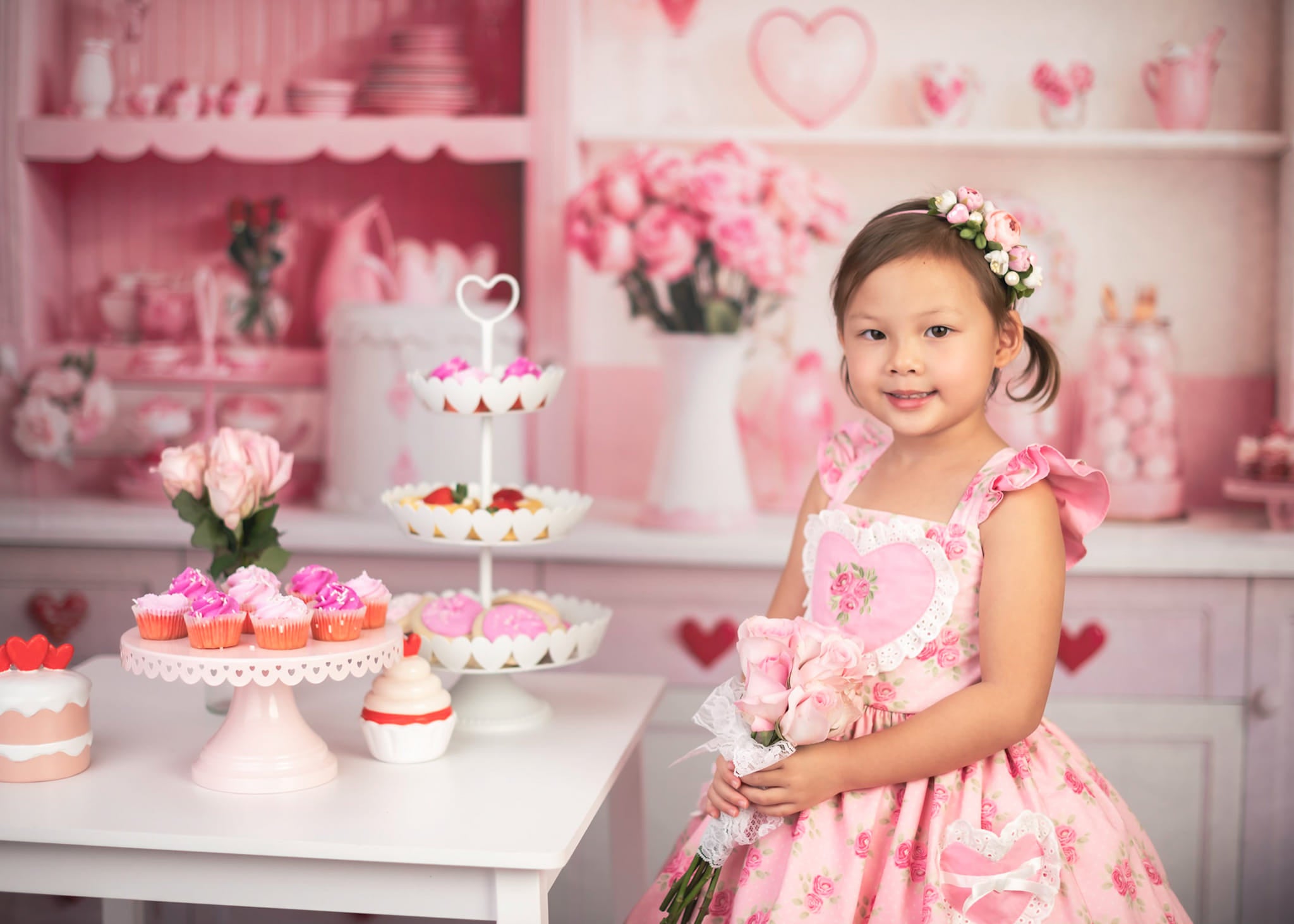 Kate Valentinstag Rosa Süße Küche Hintergrund von Emetselch - Kate Backdrop.de
