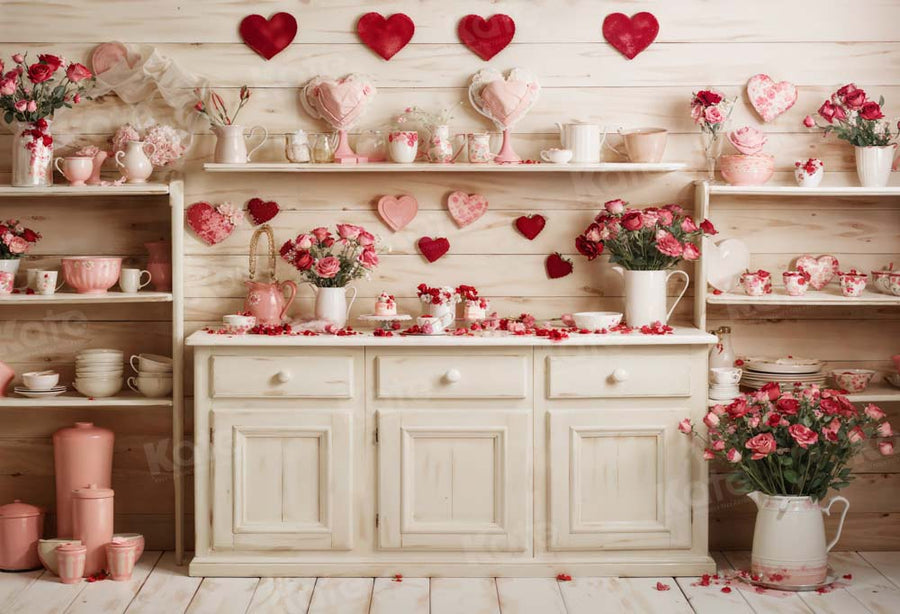 Kate Valentinstag Beige Küche Hintergrund von Emetselch - Kate Backdrop.de