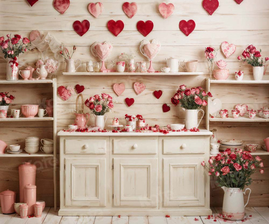 Kate Valentinstag Beige Küche Hintergrund von Emetselch - Kate Backdrop.de