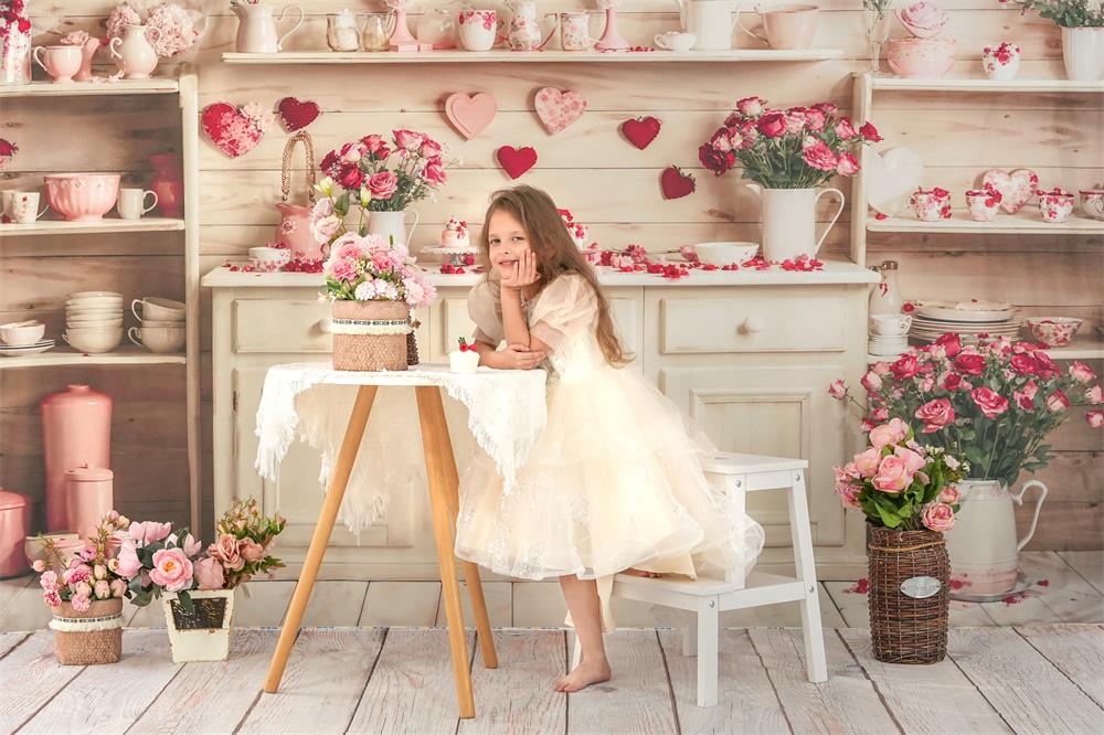 Kate Valentinstag Beige Küche Hintergrund von Emetselch - Kate Backdrop.de