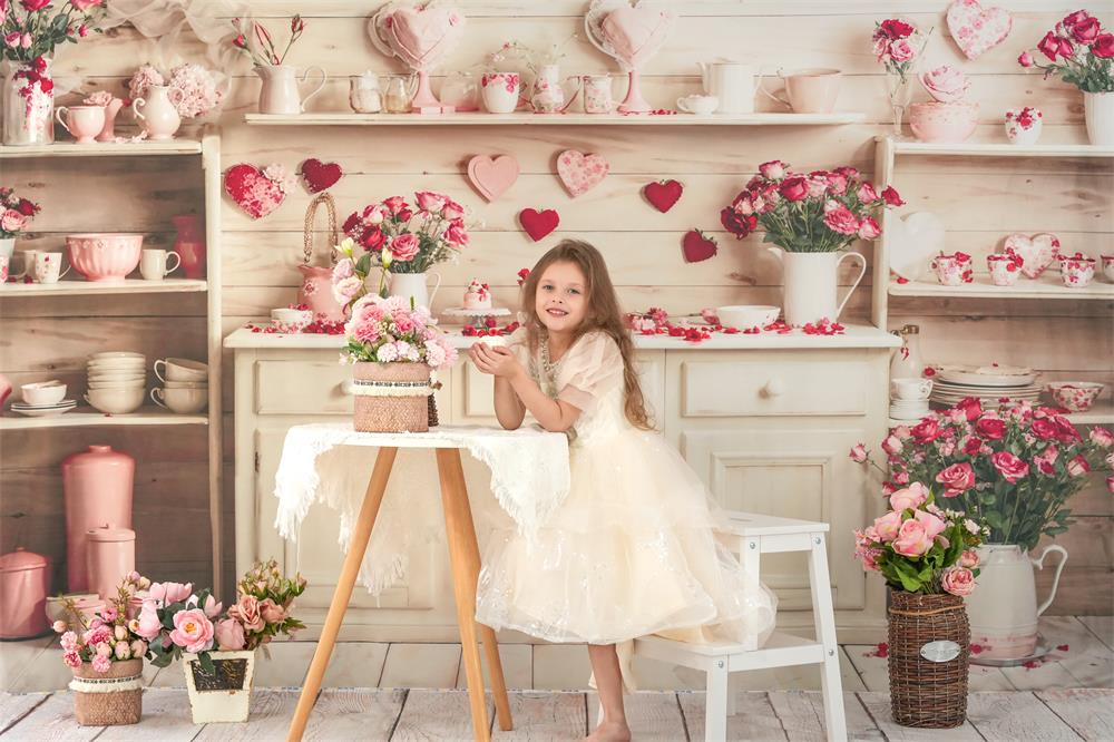 Kate Valentinstag Beige Küche Hintergrund von Emetselch - Kate Backdrop.de
