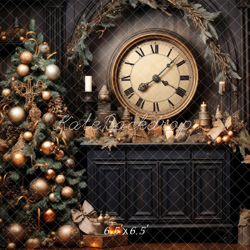 Kate Viktorianische Weihnachten-Uhr Hintergrund für Fotografie - Kate Backdrop.de
