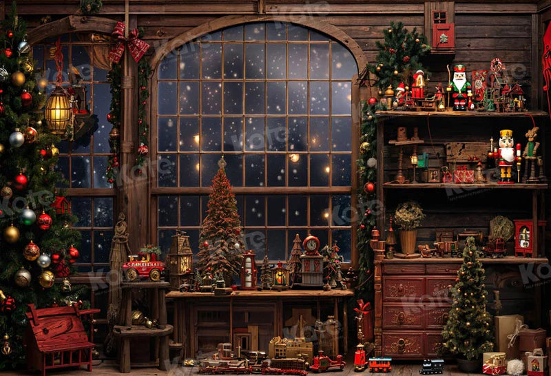 Kate Weihnachten Hintergrund Weihnachts-Weihnachtsmann-Zimmer für Fotografie - Kate Backdrop.de