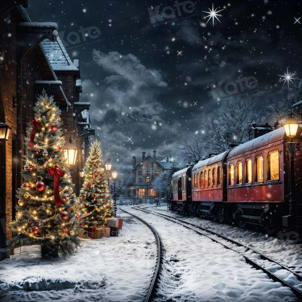 Kate Winter Weihnachten Zug Hintergrund von Emetselch