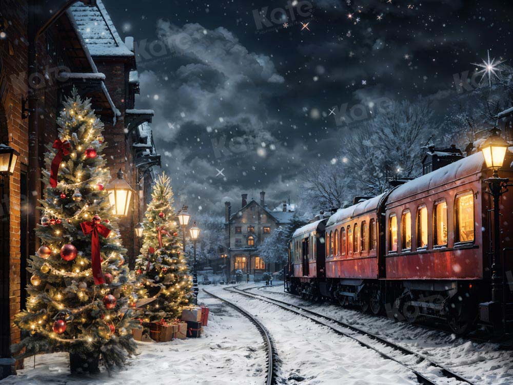 Kate Winter Weihnachten Zug Hintergrund von Emetselch