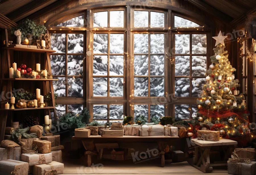 Kate Weihnachten Santa Zimmer Fenster Sofa Hintergrund von Emetselch