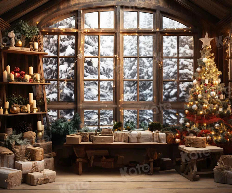 Kate Weihnachten Santa Zimmer Fenster Sofa Hintergrund von Emetselch