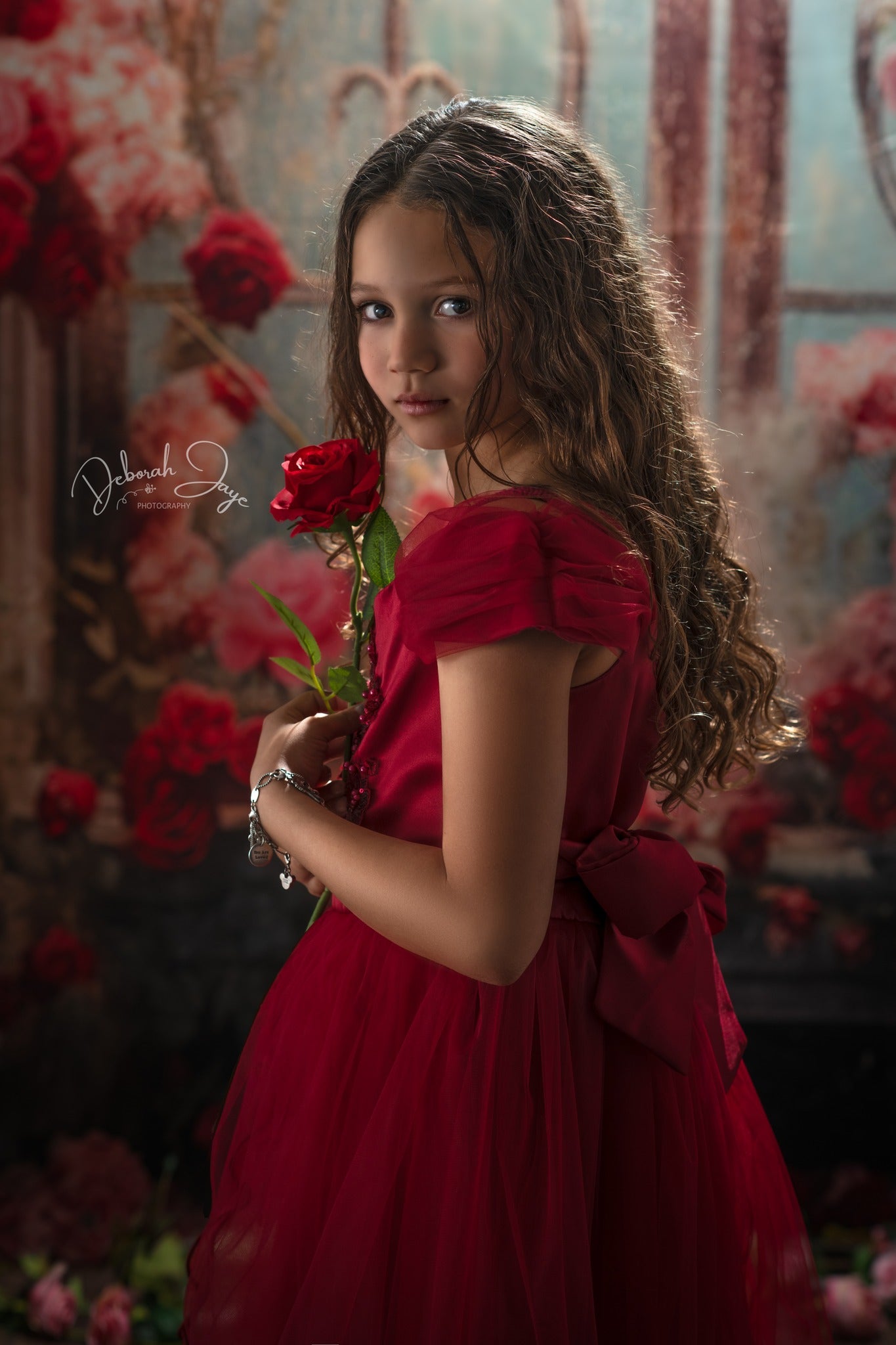 Kate Frühling Valentine's Day Retro Floral Fenster Hintergrund von Chain Photography - Kate Backdrop.de