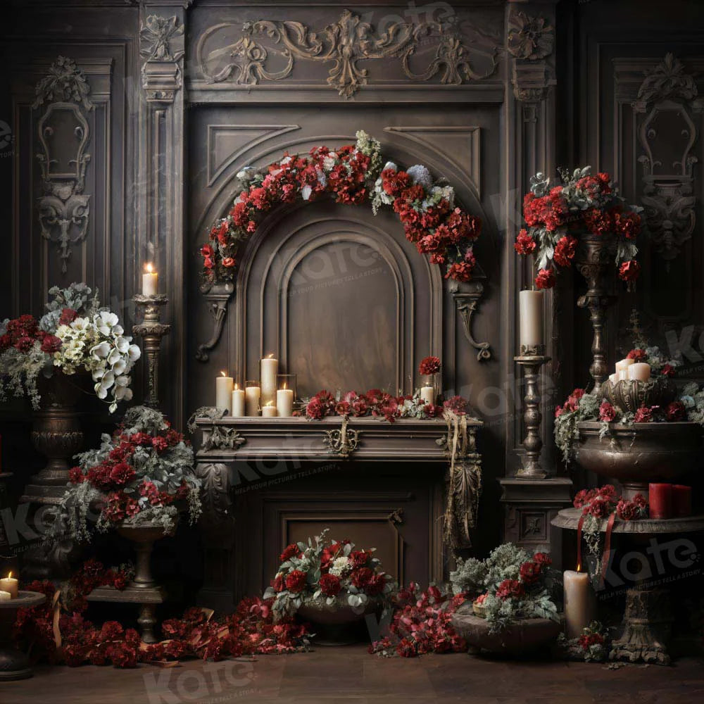 Kate Valentine's Day Floral Retro Zimmer Hintergrund von Emetselch