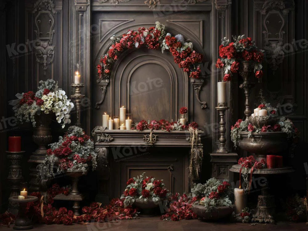 Kate Valentine's Day Floral Retro Zimmer Hintergrund von Emetselch