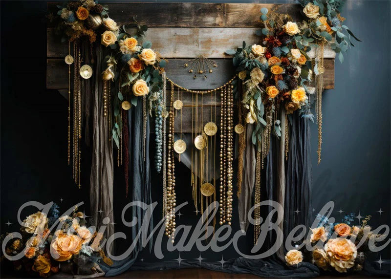 Kate Fine Art Boho Western Hochzeit Interieur Hintergrund von Mini MakeBelieve