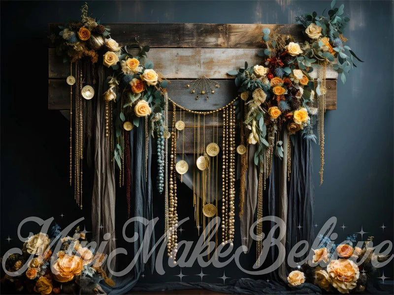 Kate Fine Art Boho Western Hochzeit Interieur Hintergrund von Mini MakeBelieve