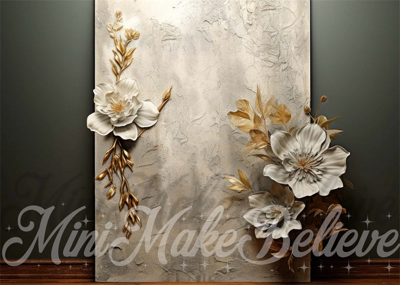 Kate Künstlerische weiße Blume Wand Hintergrund von Mini MakeBelieve - Kate Backdrop.de