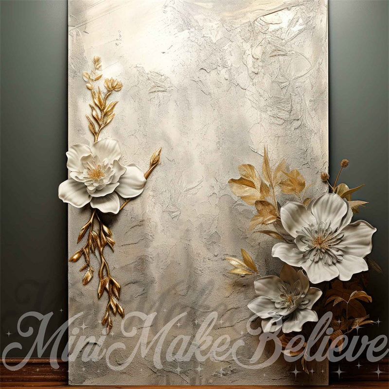 Kate Künstlerische weiße Blume Wand Hintergrund von Mini MakeBelieve - Kate Backdrop.de