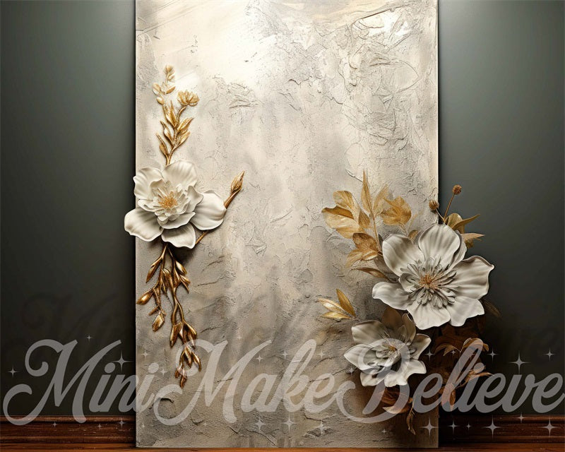 Kate Künstlerische weiße Blume Wand Hintergrund von Mini MakeBelieve