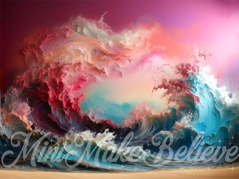 Kate Gemalt Sunset Waves Interieur Hintergrund von Mini MakeBelieve - Kate Backdrop.de